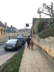 Only in The Cotswolds would you share the footpath with a pony